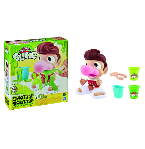 Play-Doh Slime Snotty Scotty Funny Toy for Children Aged 3 and Up with 2 Pots of Slime Snot