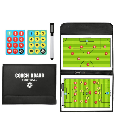 RoseFlower Professional Football Coach Board, Foldable Magnetic Leather Tactics Board Portable Football/Soccer Training Clipboard Set with Marker Pen, Dry eraser, Magnets -20.87"ÃƒÆ’Ã†â€™Ãƒâ€ Ã¢â‚¬â„¢ÃƒÆ’Ã‚Â¢ÃƒÂ¢Ã¢â‚¬Å¡Ã‚Â¬ÃƒÂ¢Ã¢â€šÂ¬Ã‚Â12.20"