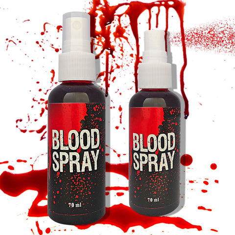 Fusang 2 PCS Fake Blood Spray,Halloween Fake Blood Washable Realistic Special Effects Zombie Vampire Costume Makeup & Dress Up,SFX Makeup Fake Liquid Blood Splatter for Clothes