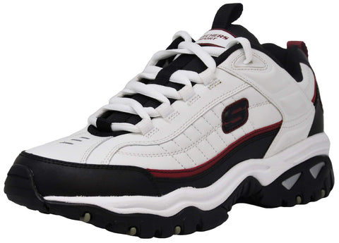 Skechers Men's Energy Afterburn Lace-Up White/Black/Red Sneaker 10 W US