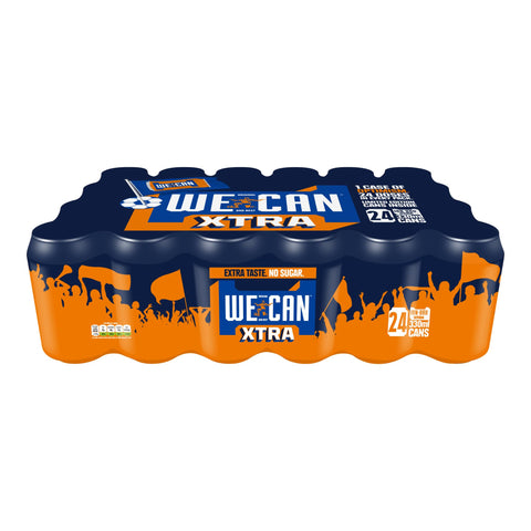 IRN-BRU XTRA, 24 Pack Zero No Sugar & Low Calorie Fizzy Drinks Multipack Cans with XTRA Taste - 24 x 330ml Cans