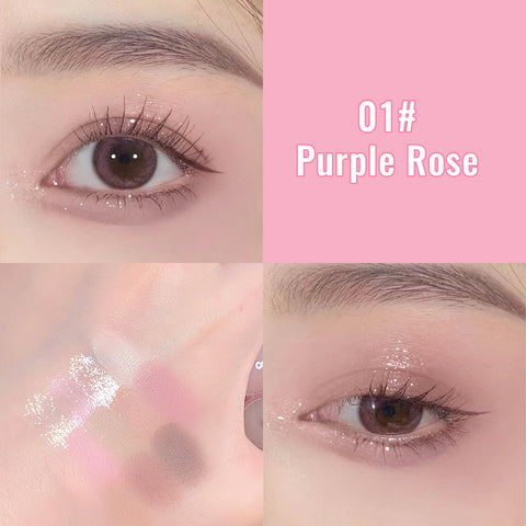 Erinde 12 Colors Eye Shadow Palette, Matte|Shimmer|Pearls Eyeshadow Palette for Daily makeup, Korean Eye Point Makeup, Velvety Texture, Ultra-Blendable, long-lasting, 01 Purple Rose