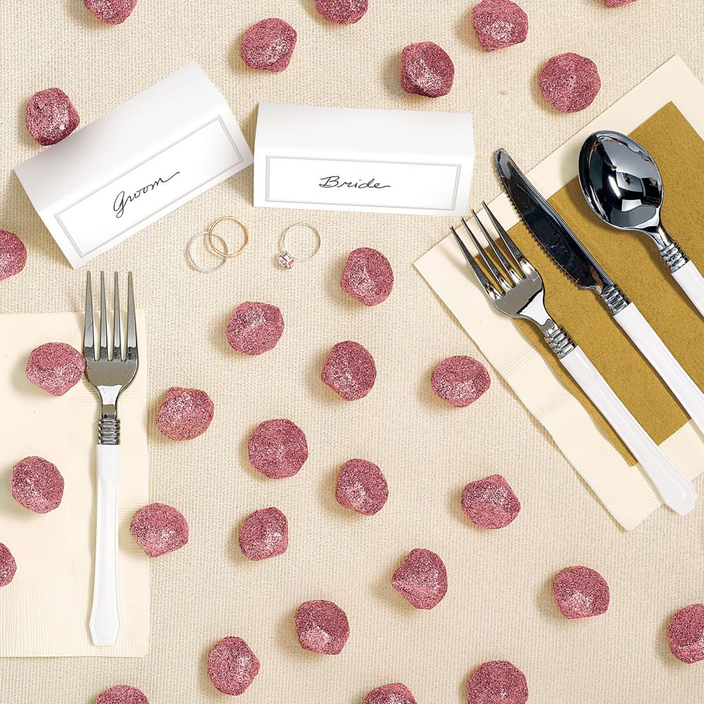 Sparkling Pink Glitter Diamond Foam Gem Table Scatters - 1" (40 Pcs.) - Dazzling Decor for Weddings, Bridal Showers, and Events