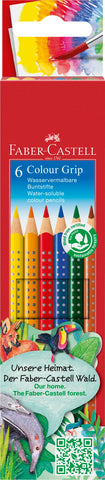 Faber-Castell Grip 2001 Water Soluble Colour Pencils (Pack of 6)