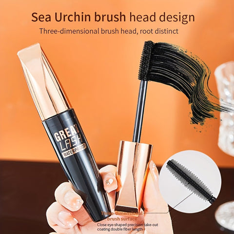 Mascara Black,Voluminous and Lengthening Mascara Waterproof Long Lasting Smudgeproof 4D Silk Fiber Lash Mascara for Great Curling Lashes Cruelty Free No Clumping Tubing Mascara for Women 2 Pack