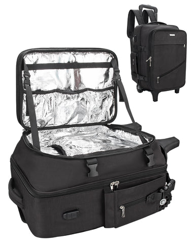 Relavel Hair Tools Travel Bag with 4 Pcs Clear Bags, Hair Stylist Backpack Hairdresser Cosmetology Bag, Heat Insulation Full Layer for Curling Iron, Hair Straightener, Travel Accessories Train Case, 230901-1