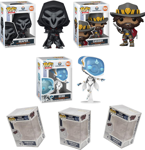 Funko Overwatch 2 + Protector: Pop! Games Vinyl Figure (Bundled with ToyBop Box Protector Collector Case) (Set of 3)