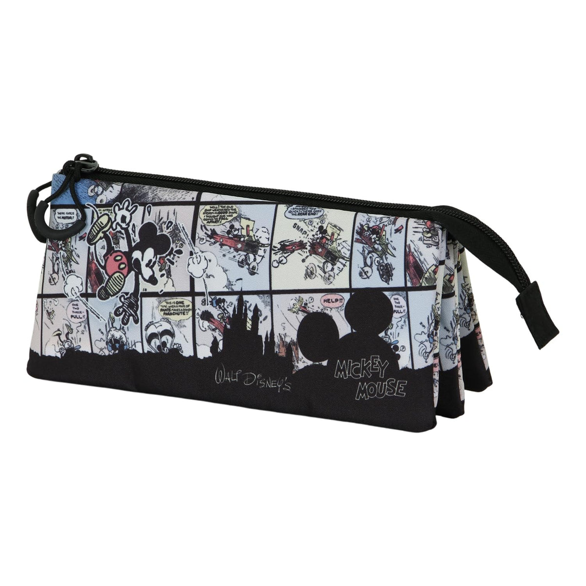 Disney Mickey Mouse Ink-FAN Triple Pencil Case 2.0, Multicolour, 23 x 11 cm, Multicolour, One Size, 2.0 FAN Triple Pencil Case Ink