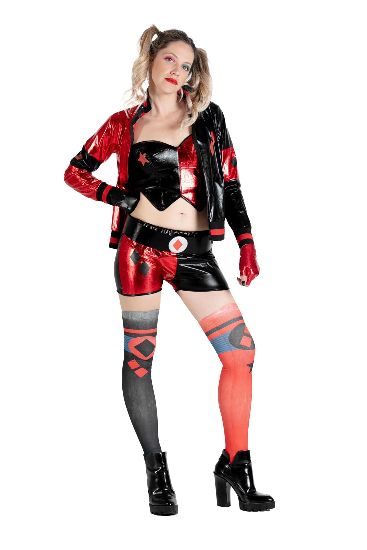 Harley Quinn costume disguise girl woman adult official DC Comics (Size S)