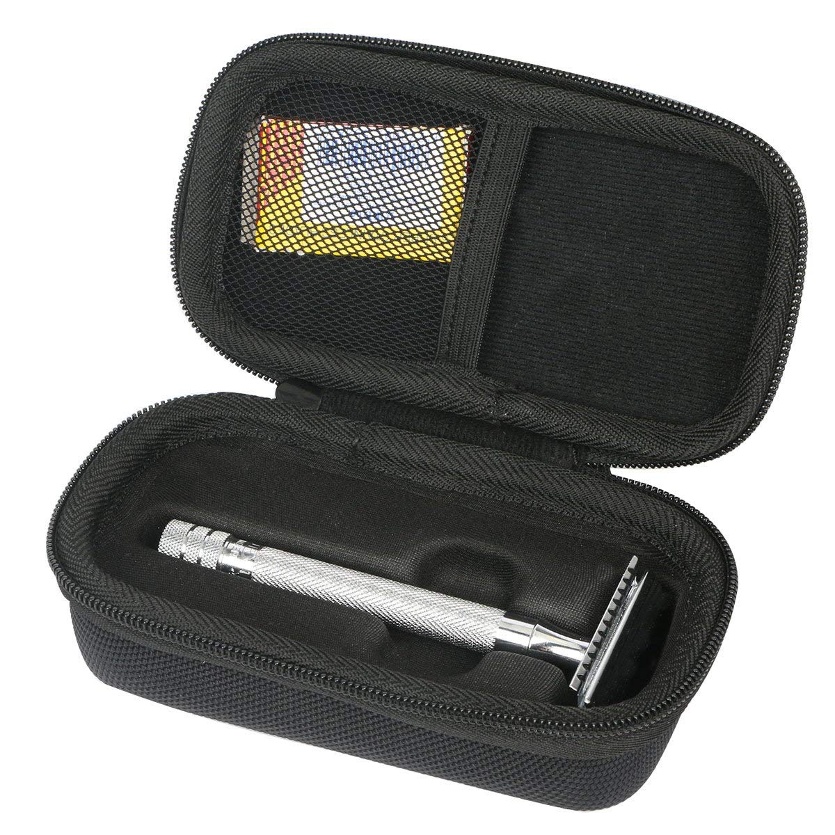 Khanka Hard Travel Case replacement for WEISHI Double Edge Safety Razor/Merkur Long Handled Safety Razor