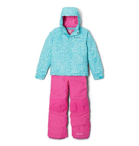 Columbia Unisex Kids Buga Set, Snowsuit Ski Jacket and Pants Set, Geyser Posies, Size S