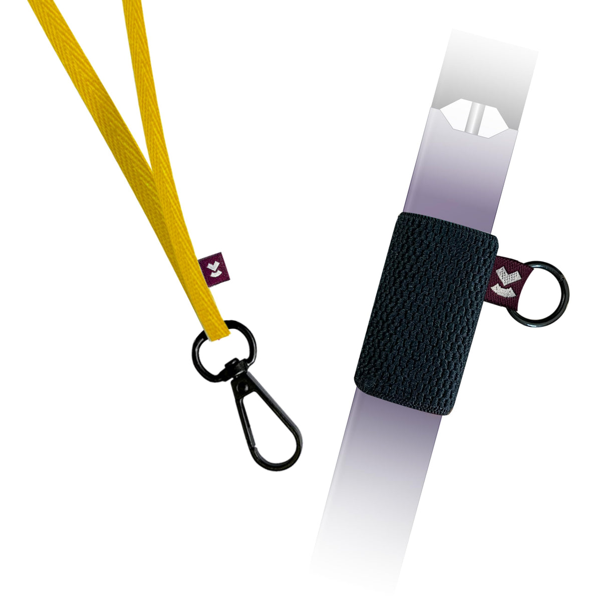 VCase Device Holder with Lanyard, Comfortable Design for E Device, 3 Device Case Sizes for Perfect Fit, Strong Lanyard, High-Strength Elastic Holder (With Lanyard, Mustard, Small)