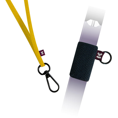 VCase Device Holder with Lanyard, Comfortable Design for E Device, 3 Device Case Sizes for Perfect Fit, Strong Lanyard, High-Strength Elastic Holder (With Lanyard, Mustard, Small)