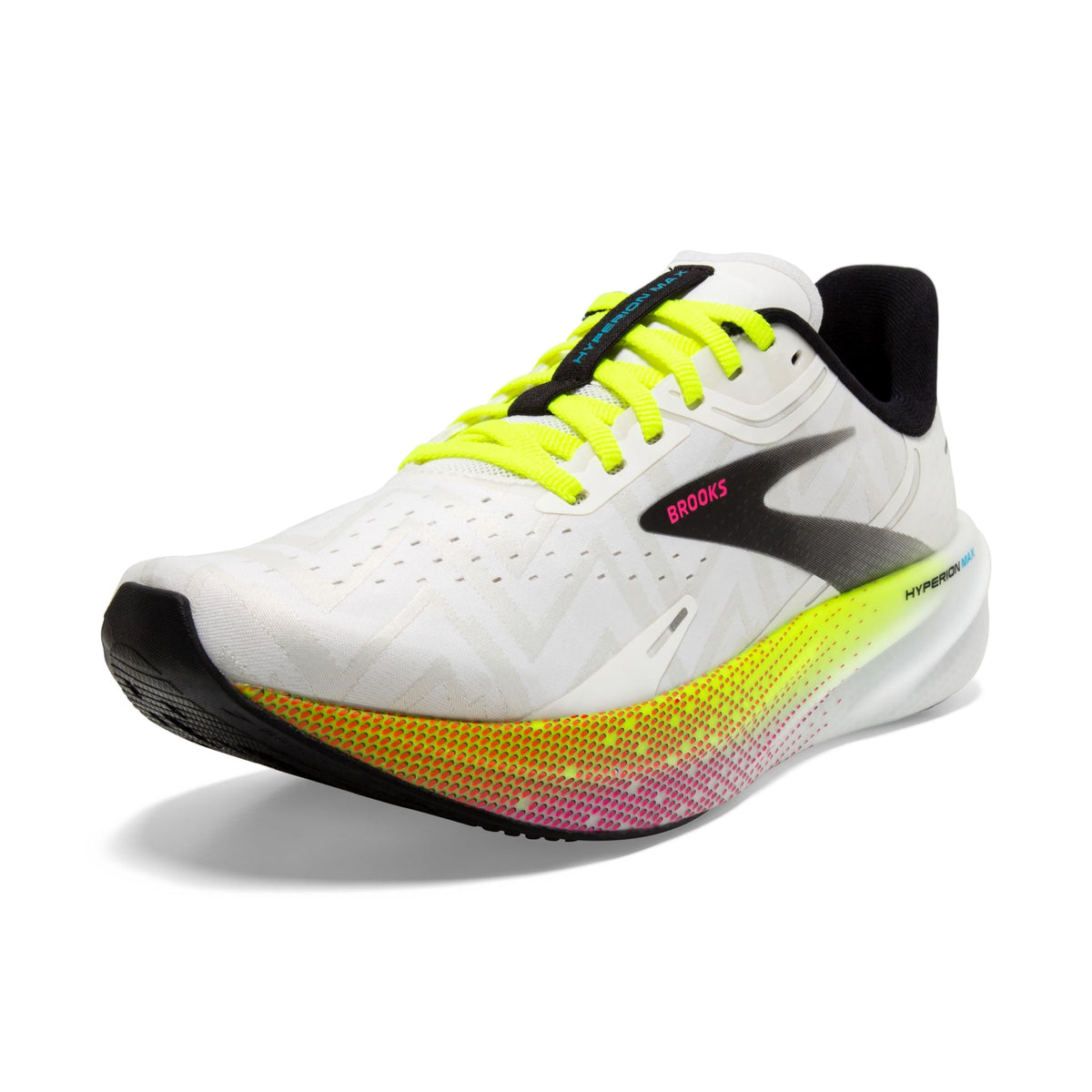 Brooks WomenÃ¢â‚¬â„¢s Hyperion Max Neutral Running Shoe - White/Black/Nightlife - 7.5 Medium