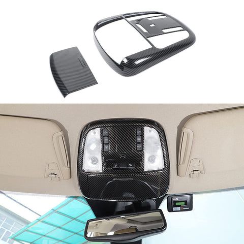 JWWY Roof Reading Light Cover Trim for 2015-2024 Dodge Charger Durango Interior Accessories (Chrysler 300) ABS Carbon Fiber