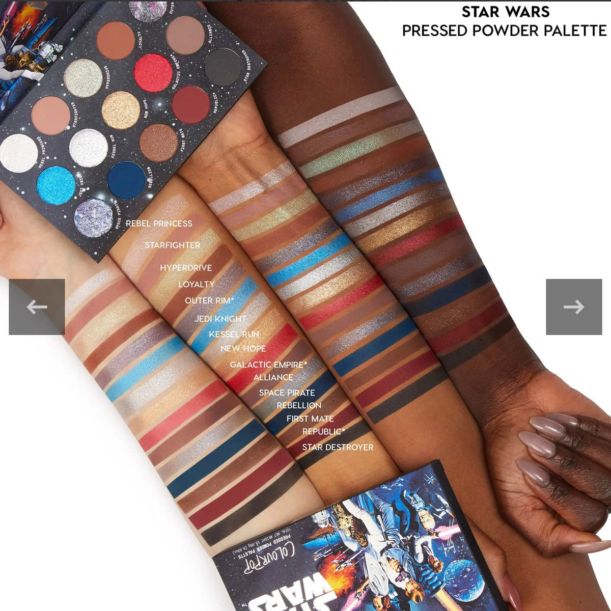 Colourpop Eyeshadow Palette Star-Wars Matte Metallic