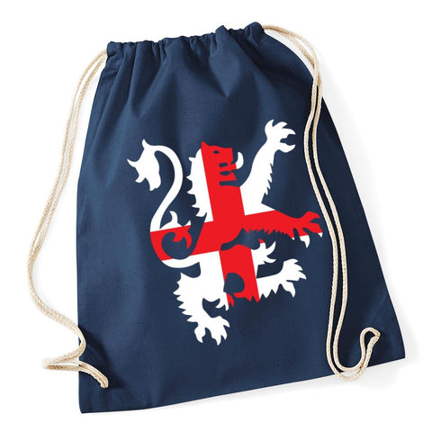 Hippowarehouse Football lion england flag Drawstring CottonSchool Gym Bag 37cm x 46cm, 12 litres
