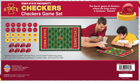 MasterPieces NCAA Iowa State Cyclones, Checkers Board Game, For Ages 6+