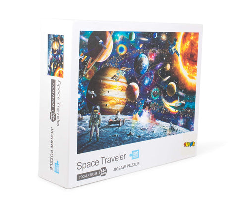 Space Traveler Space Puzzle 1000 Piece Jigsaw Puzzle | Fun Solar System Puzzle Games for Adults | Galaxy & Outer Space Astronaut Puzzles for Adults | Measures 27.5 x 20 Inches