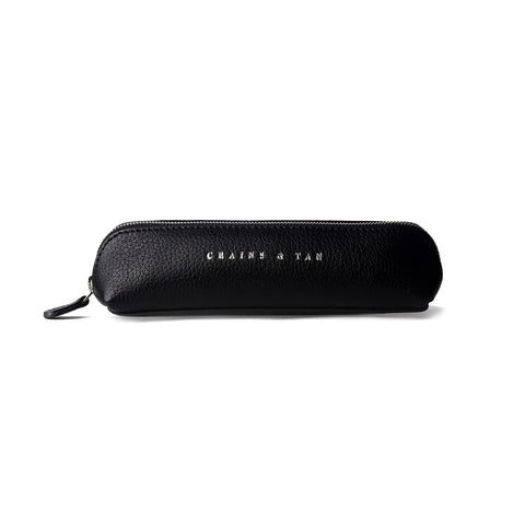 Grains & Tan Genuine Leather Pencil Case Pouch Ideal for Men Women and Kids | Real Leather Office Stationary Case| Cosmetic Pouch for Women