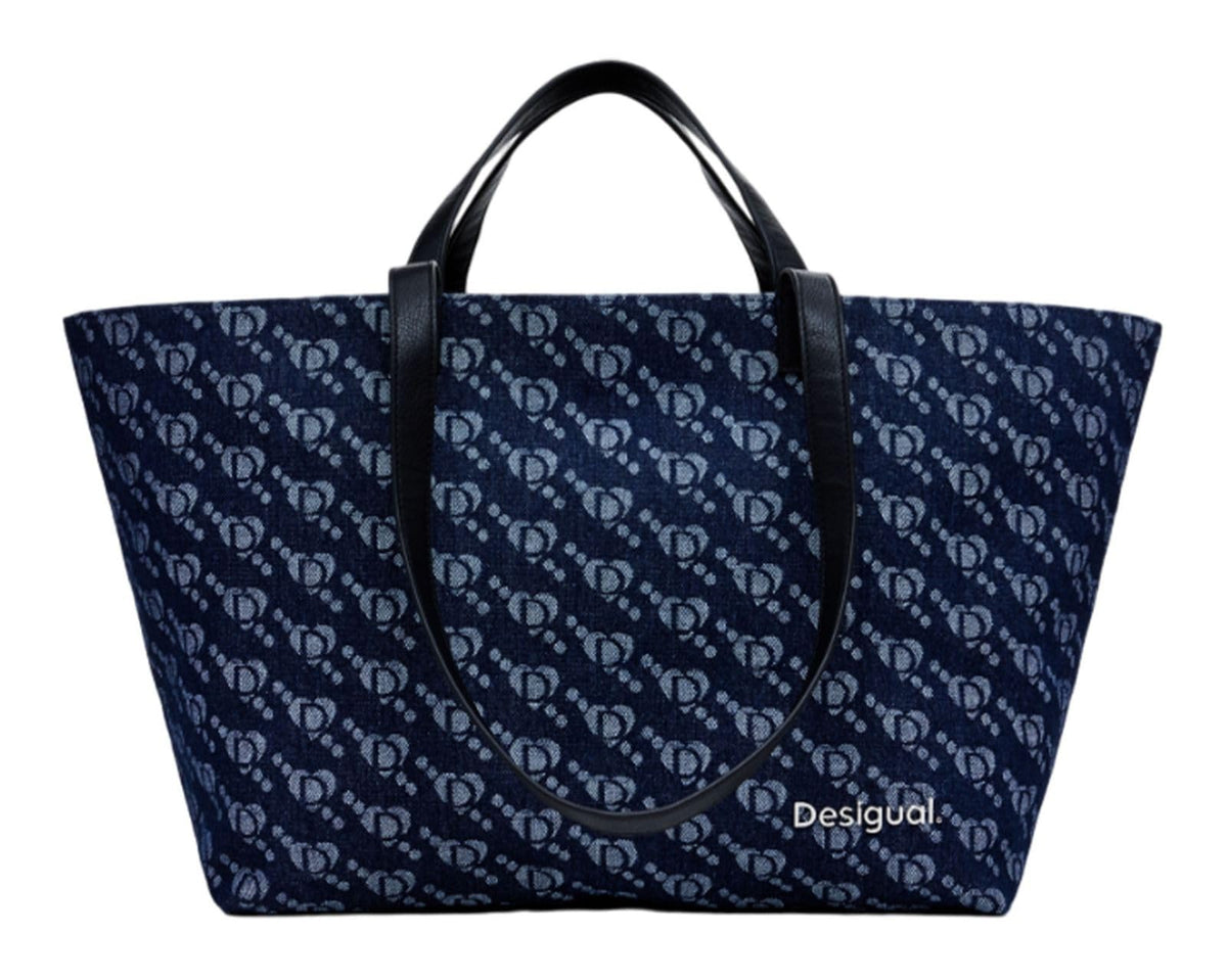 Desigual Women Accessories Fabric Shopping Bag, Blue, One Size