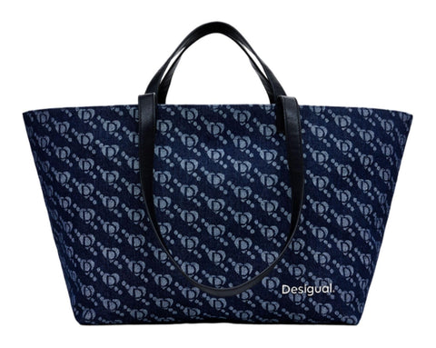Desigual Women Accessories Fabric Shopping Bag, Blue, One Size