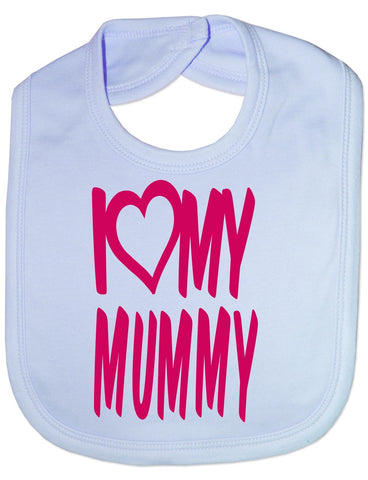 Print4U I Love My Mummy Boys Girls Baby Feeding Bib Gift One Size Blue
