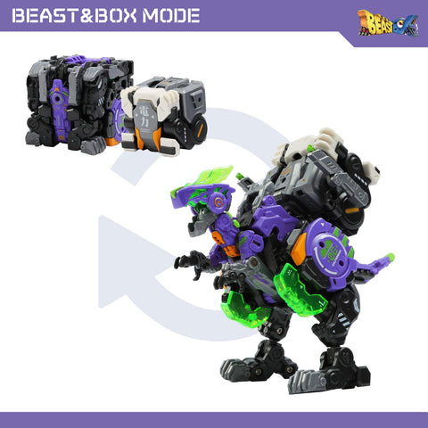 52TOYS Beastbox BB-46&BB-02LM ACIDGHOST ÃƒÆ’Ã†â€™Ãƒâ€šÃ‚Â¯ÃƒÆ’Ã¢â‚¬Å¡Ãƒâ€šÃ‚Â¼ÃƒÆ’Ã‚Â¢ÃƒÂ¢Ã¢â‚¬Å¡Ã‚Â¬Ãƒâ€šÃ‚Â  LITHIUMON Deformation Toy, Collectible Dinosaur Action Figure with Accessories, Multicolored Gift for Boys