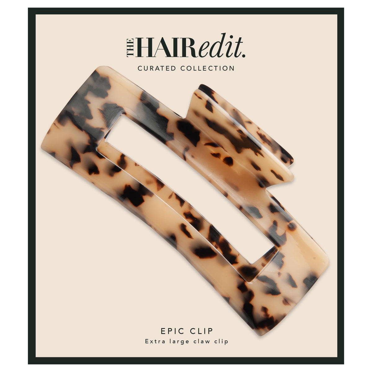 The Hair Edit Epic Clip - Jumbo Hair Claw Clip With A Tortoise Finish
