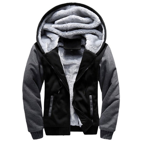 Bestgift Winter jacket warm sweater men's casual padded thickened sports coat Grey 2 L