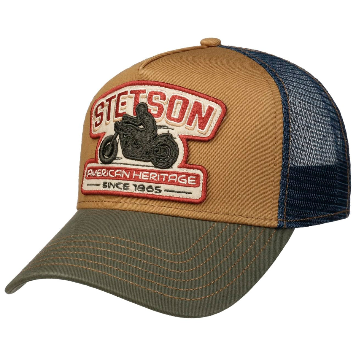Stetson Biker Trucker Cap Men Blue One Size