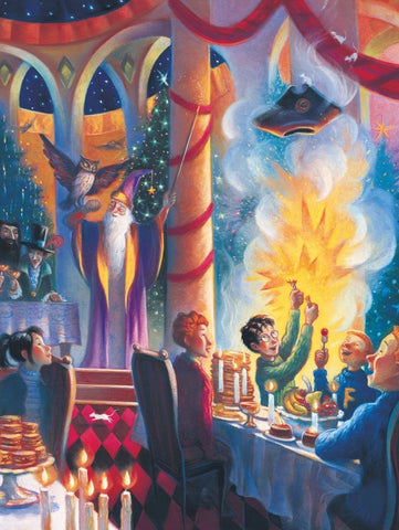New York Puzzle Company - Harry Potter Christmas at Hogwarts - 1000 Piece Jigsaw Puzzle for Adults by Mary GrandPrÃƒÆ’Ã†â€™Ãƒâ€ Ã¢â‚¬â„¢ÃƒÆ’Ã¢â‚¬Å¡Ãƒâ€šÃ‚Â©