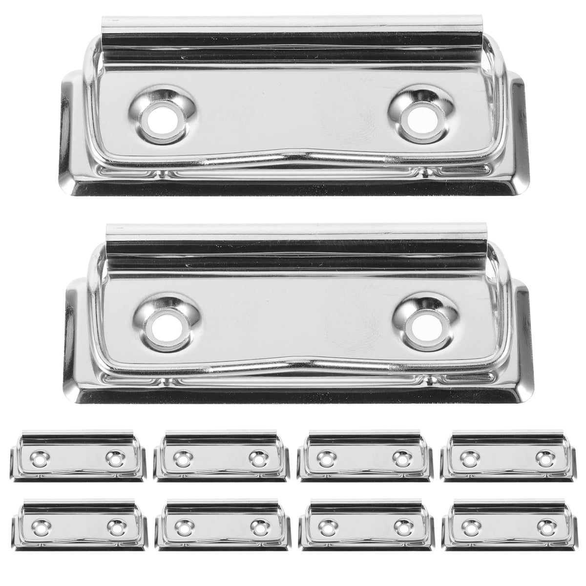 Healvian Binder Paper Clips, Pack of 10 Clipboard Clips, Mountable Clipboard Clips, Metal Replacement Clipboard Clips, Planing Board Clamps Office Writing Board Clips Hardware Office File Clips