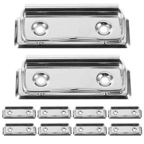 Healvian Binder Paper Clips, Pack of 10 Clipboard Clips, Mountable Clipboard Clips, Metal Replacement Clipboard Clips, Planing Board Clamps Office Writing Board Clips Hardware Office File Clips