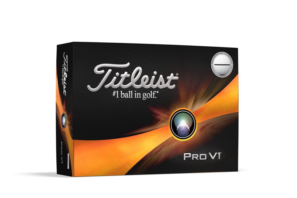 Titleist Pro V1 Performance Alignment Golf Balls (White/Black, 12pk) 2023