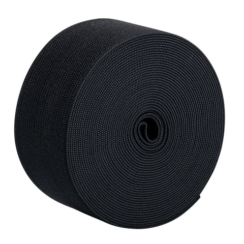HUSAIHU Elastic for Sewing, Wide Flat Elastic Band, Black Waistband Elastic, Sewing Elastic Band for Sewing Clothing, Garments, Dressmaking, DIY Craft Projects(5 Meters & 40mm)