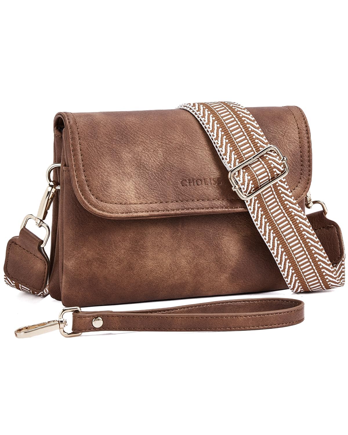 CHOLISS Small Crossboday Bags for Women,, Brown, Casual Simple
