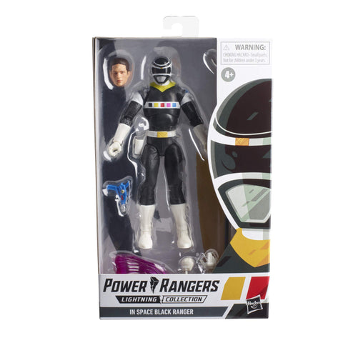 Power Rangers Lightning Collection in Space Black Ranger 6-Inch Premium Collectible Action Figure Toy with Accessories
