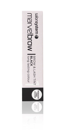 Salon System Marvelbrow Brow & Lash Tint Black Peroxide Free Gel Formula 15ml