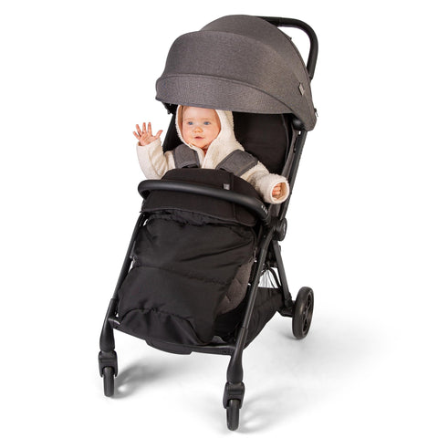 Red Kite Universal Footmuff with Hand Warmer and Seat Liner (90cm x 39cm x 10cm). Fits Easily into Almost All pushchairs and Strollers - Black