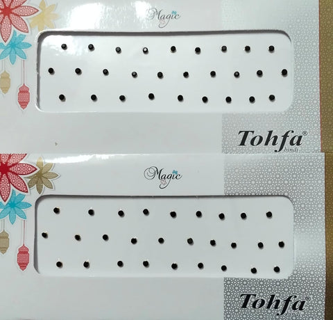 Generic Diamond Crystal Indian Crafts Stickers Indian Bindi for Women Face Jewels Diamond Cut Bindi Indian Round Bindi Women Bollywood Party Mix Size Forehead Face Sticker Stone Bindi (Black)