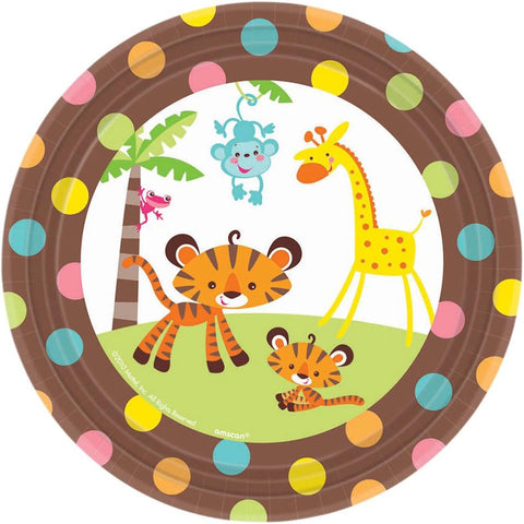 Monkey Jungle Party Baby Shower Dessert Plates 8ct