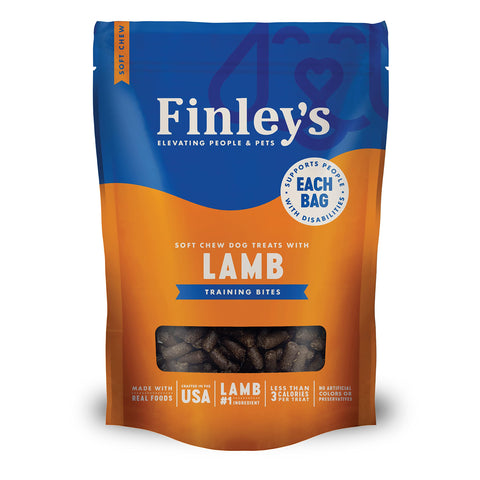 Finley's Dog Treat Lamb Training Bites Treats for Dogs Made in USA | All-Natural Protein Wheat Free Dog Treats | Healthy Dog Treat Bags (16 oz)