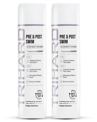 TRIHARD Pre & Post Swim Conditioner | Swimmers Conditioner | Pre Swim Hair Protection | Chlorine Removal Solution (Pack of 2)