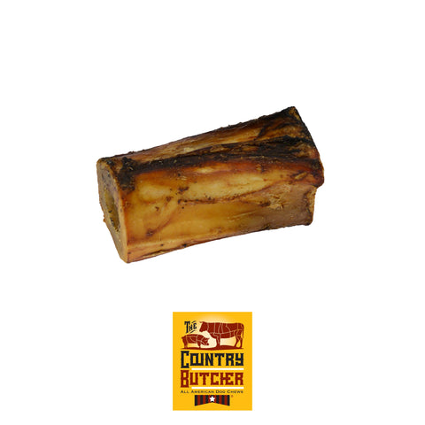 The Country Butcher 4" Beef Marrow Dog Bones for Aggressive Chewers, Small and Medium Breed Dog Treat, with Collagen, Natural, Tough, Chew Toy, Made in The USA, 6 Count
