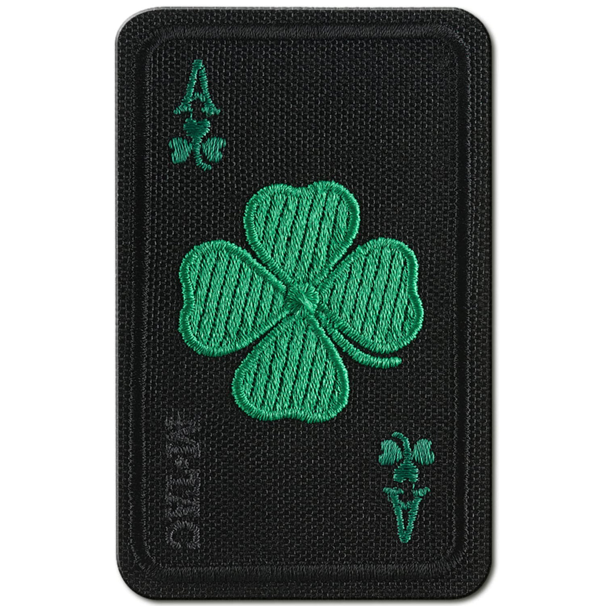 M-Tac Ace of Spades Embroidered Patch Death Card - Tactical Morale Patch for Military Gear - Army Combat Hook and Loop Patches (Clover)