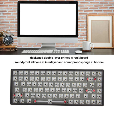 Haofy Custom Gaming Keyboard, Modular Mechanical Keyboard Gasket Structure 84 Keys 75% Layout for Replacement