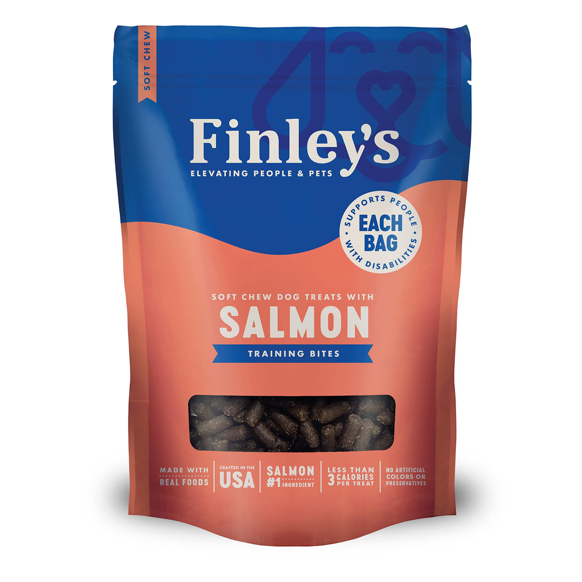 Finley's Dog Treat Salmon Training Bites Treats for Dogs Made in USA | All-Natural Protein Wheat Free Dog Treats | Healthy Dog Treat Bags (16 oz)