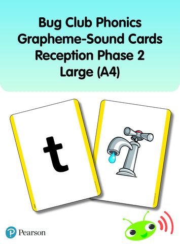 Bug Club Phonics Grapheme-sound Cards Reception Phase 2 Large (a4)