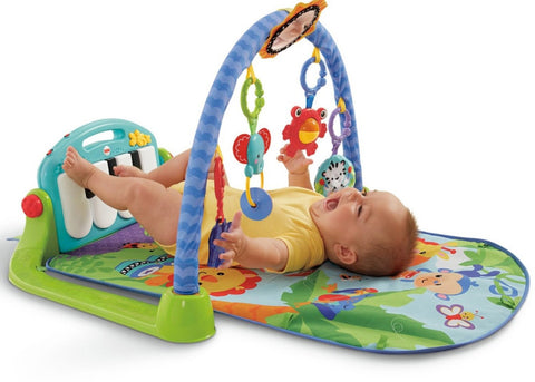 Fisher-Price Kick 'n Play Piano Gym, Blue/Green